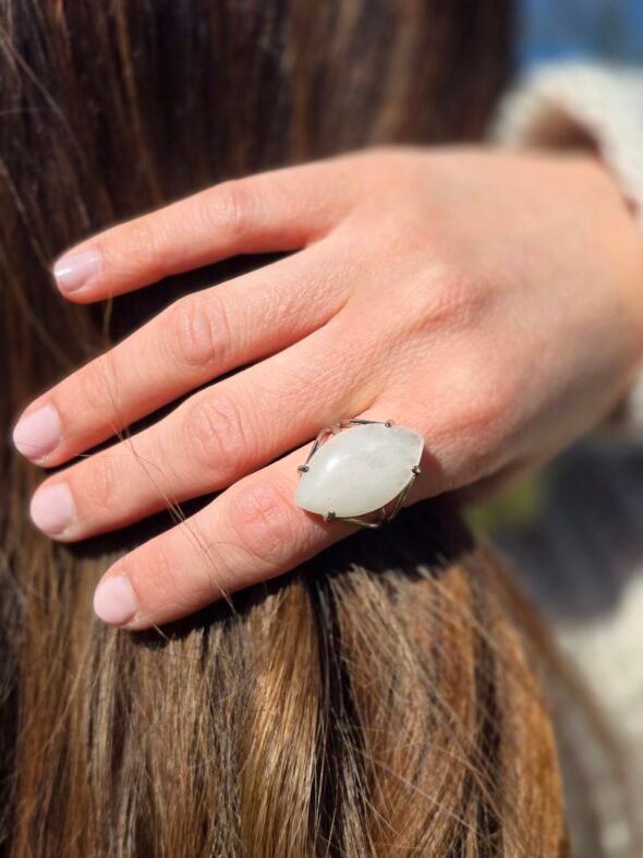Bague Ajustable en Acier Inoxydable Opalite – Image 2