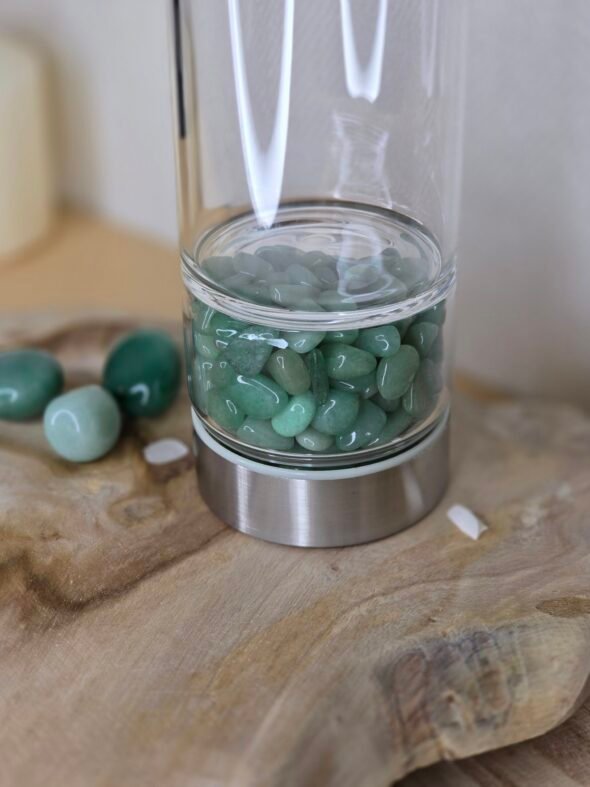 Bouteille en verre avec Aventurine – Image 3