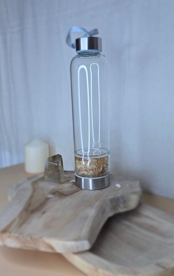 Bouteille verre avec Citrine – Image 2