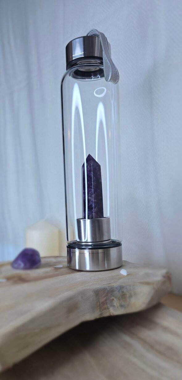 Bouteille en verre pointe Améthyste – Image 4