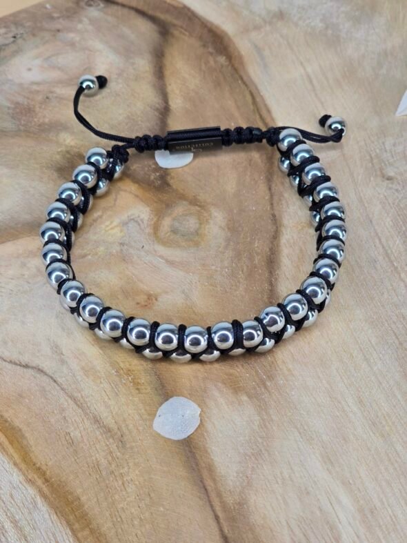 Bracelet homme hématite double perles – Ancrage et élégance masculine