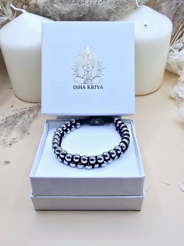 Bracelet homme HÉMATITE double perles – Image 3