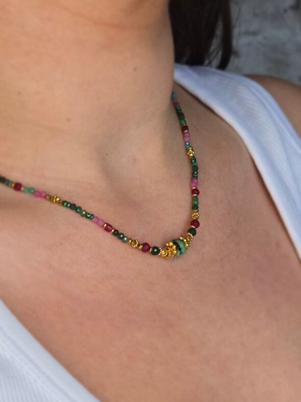 Collier Femme avec Petites Perles Agate – Image 2
