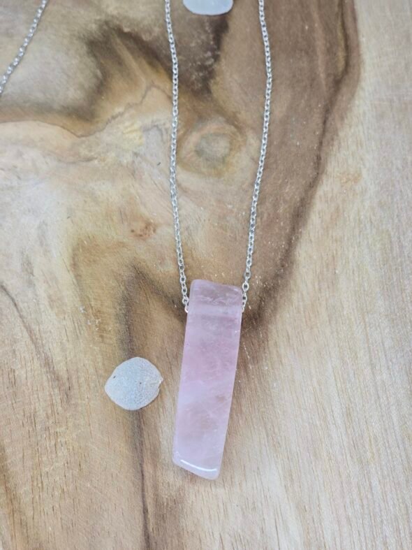 Collier en argent sterling 925 et quartz rose – Image 4