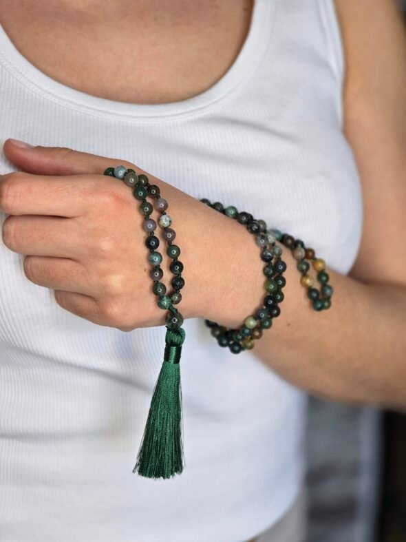 Japa Mala en Agate Indienne – Protection et ancrage spirituel