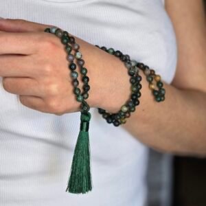 Japa Mala en Agate Indienne – Protection et ancrage spirituel
