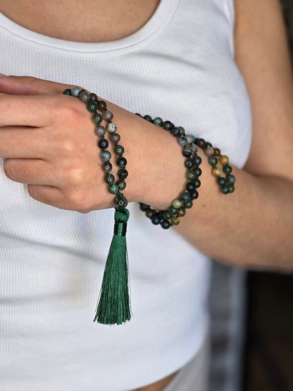Japa Mala en Agate Indienne – Protection et ancrage spirituel