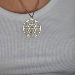 Collier "Fleur de Vie" en argent et acier inoxydable – Élégance durable et énergie spirituelle