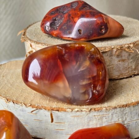 Cornaline extra pierre roulée 3-4 cm Madagascar, pierre naturelle de vitalité, créativité et confiance en soi