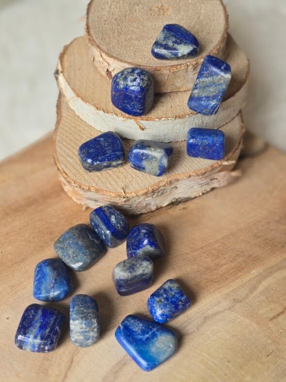 Pierre roulée en Lapis-Lazuli AA 2,5-4 cm Afghanistan – pierre naturelle de clarté mentale, intuition et communication
