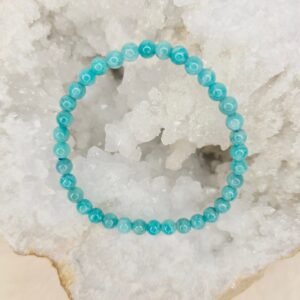 Bracelet en amazonite naturelle – pierre d’apaisement et d’harmonie