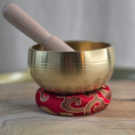 Bol chantant tibétain 8 cm avec coussin et bâton pour méditation, relaxation et harmonisation énergétique