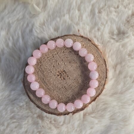 bracelet quartz rose 8 mm