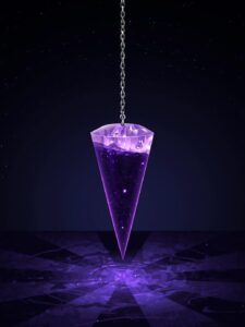 pendule divinatoire conique en améthyste