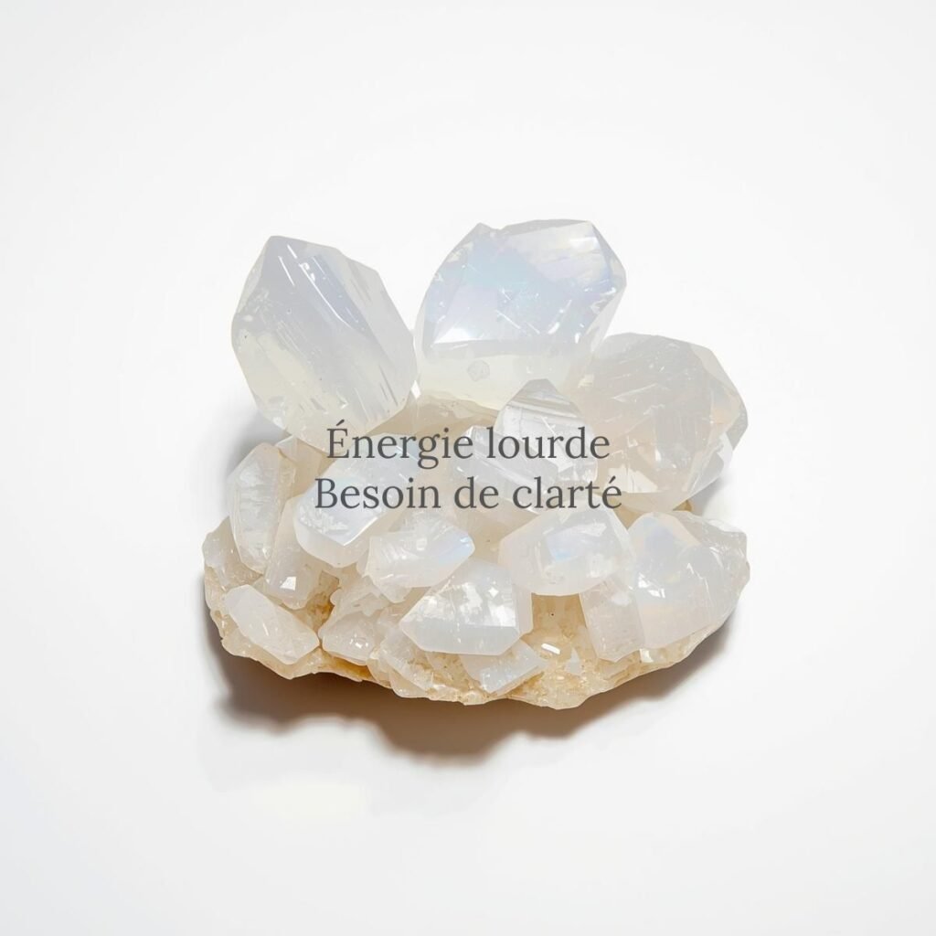 Cluster de cristal de roche transparent pour purifier l'espace et clarifier les énergies stagnantes