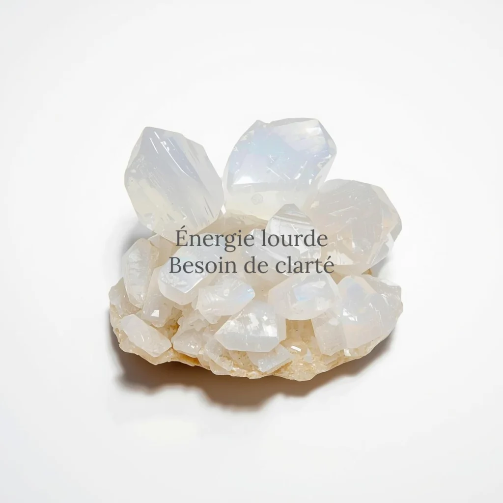 Cluster de cristal de roche transparent pour purifier l'espace et clarifier les énergies stagnantes