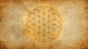 Motif géométrique de la Fleur de Vie — symbole ancien présent dans toutes les grandes traditions spirituelles