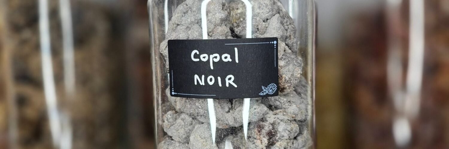 Résine de copal noir en morceaux – encens traditionnel pour fumigation et purification