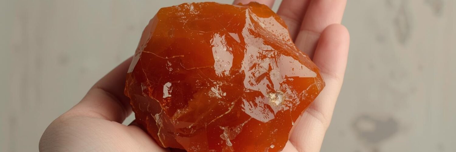 Cornaline tenue en main — vitalité et courage Isha Kriya