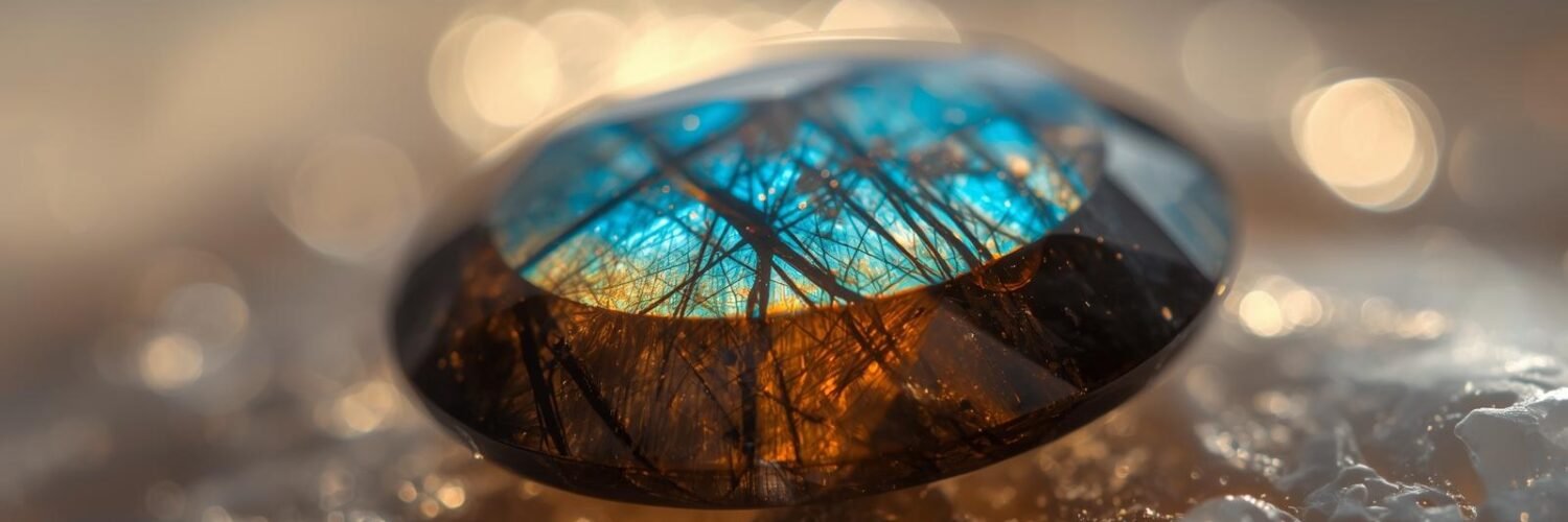 Labradorite avec reflets irisés bleus — pierre de protection Isha Kriya