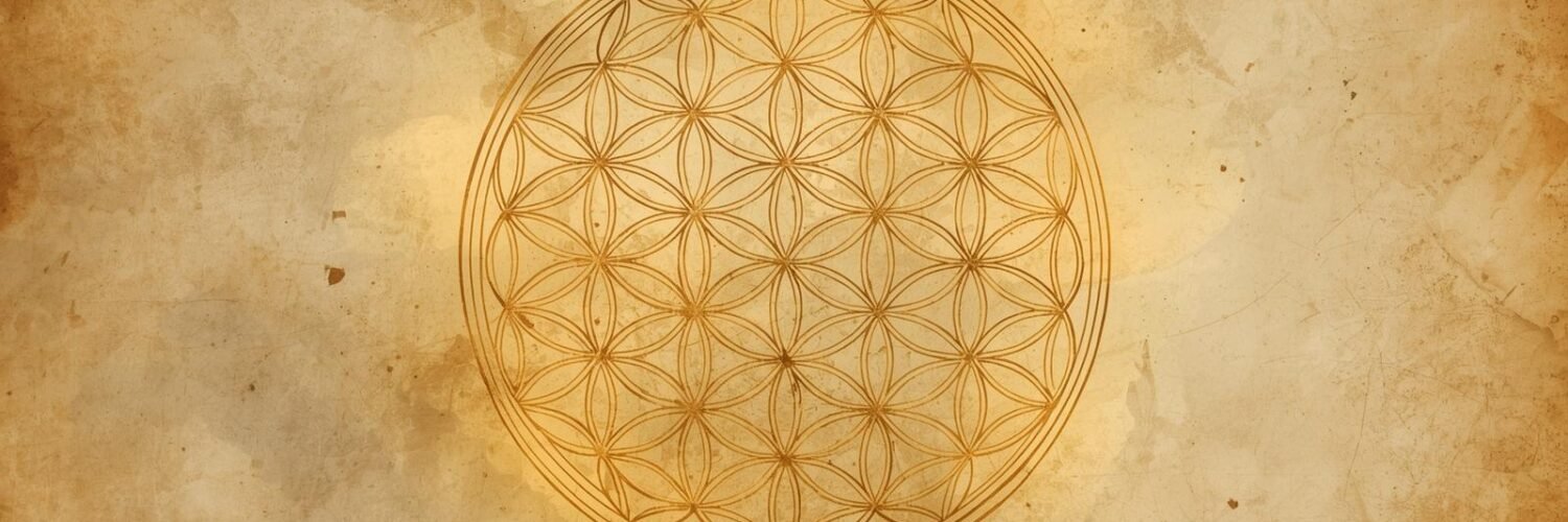 Motif géométrique de la Fleur de Vie — symbole ancien présent dans toutes les grandes traditions spirituelles
