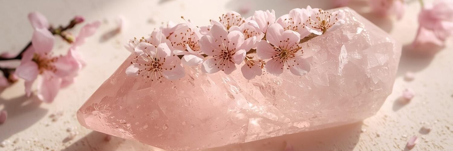 Quartz rose pierre brute rose pâle translucide — Isha Kriya