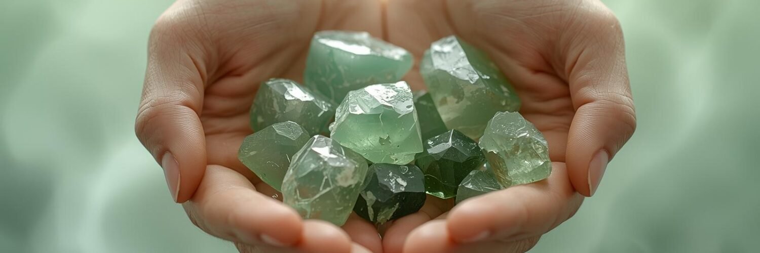 Aventurine verte en main — chance et opportunités Isha Kriya